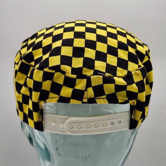 New York New York Hotel Casino Yellow Black Checkered Snapback Hat Vintage - Picture 5 of 10